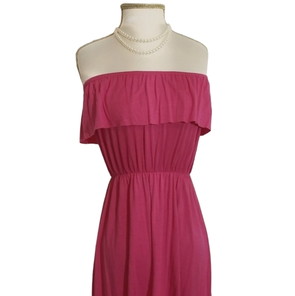 New Fuchsia Pink Strapless Dress NWOT - Picture 2 of 11